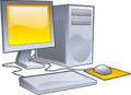Desktop computer clipart - Yellow theme.svg (1).png